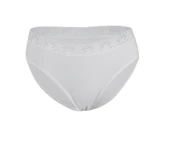 Yıldız 3526 Beyaz Beli Dantelli Kadın Bikini Külot - 1