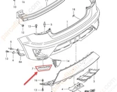 Seat İbiza Arka Tampon Reflektörü (2013-2015) 1.0, 1.4TSI, 1.2 TSI 6J3945105F thumbnail 2