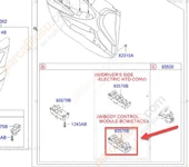 Hyundai Accent Düğme Kapi Ön Cam (2011-2017) 1.4, 1.6 CRDI 935701R410S4 - 2