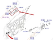 Hyundai İ20 Kapi Kolu Ön Diş (2008-2015) 1.4, 1.2, 1.4 CRDI, 1.1 CRDİ 826651J000 - 2