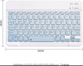 Huawei Matepad T8 8" Uyumlu Kablosuz Bluetooth Şarj Edilebilir Klavye - Mavi thumbnail 6