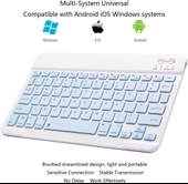 Preo Ptab T10 10.1" Uyumlu Kablosuz Bluetooth Şarj Edilebilir Klavye - Mavi thumbnail 3