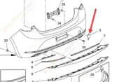 Opel Astra Arka Tampon Çeki Kapak (2013-2017) 1.4, 1.6, 1.3 CDTI, 1.6 CDTI 13368067 - 2