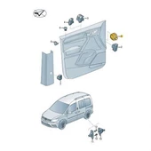 Volkswagen Caddy Ayna Kumanda Düğme (2001-2019) 1.6TDİ, 2.0 TDI, 1.0 TSI 1K8959565C - 1