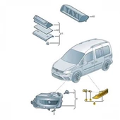 Volkswagen Caddy Çamurluk Sinyali Sol (2001-2019) 1.6TDİ, 2.0 TDI, 1.0 TSI 2K5949101 - 3