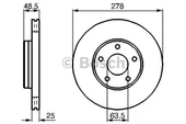 Focus Ön Fren Disk (2004-2011) 1.6 ZETEC, 1.4 L DURATEC, 1.6 TDCI DURATORG, 1.6 L DURATEC Tİ-VCT  AV611125BB - 1