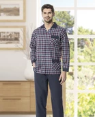 Kly 4016 Apaj Yaka Erkek Pijama Takımı - 2