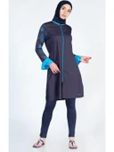 Alfasa 270 Uzun Kol Taytlı Kol Ucu Detaylı Tam Kapalı Tesettür Mayo - 4