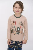 RolyPoly 1830 2-8 Yaş Bear Kamuflaj Koyu Bej Erkek Çocuk Pijama Takımı - 2