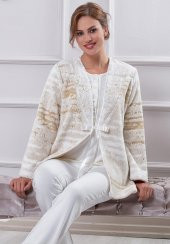 Tuba 7582 3lü Welsoft Sabahlıklı Lohusa Pijama Takımı - 1