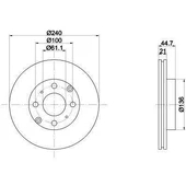Honda Civic Ön Fren Disk (1992-1998) 1.5, 1.4 45251SR3A10 thumbnail 1