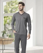 KLY 6121 Erkek V Yaka Pijama Takımı - 3