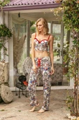 Anıl 4159 Kadın Çiçekli Viskon Push Up Büstiyer Pijama Takım - 2