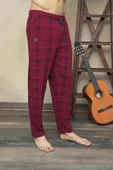KLY 152 Tek Alt Likralı Ekoseli Çok Rahat Pijama Alt - 4