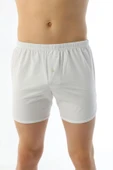 Çift Kaplan Erkek Beyaz %100 Pamuklu Süprem Spor Külot 1 Adet - 4