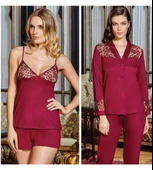 Jeremi 563 6'lı Penye Dantelli Gecelik Sabahlık Çeyiz Gelin Seti - 8