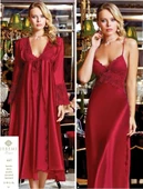 Jeremi 441 6'lı İpek Saten Gecelik-Sabahlık Çeyiz Takımı - 6