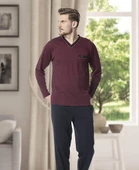 KLY 6121 Erkek V Yaka Pijama Takımı - 2