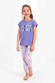 Roly Poly 2476 Kız Çocuk Enjoy Summer Mor Kısa Kol Pijama Takımı thumbnail 1