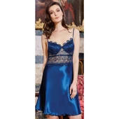 Jeremi 642 6'lı İpek Saten Dantelli Kısa Gecelik Sabahlık Takımı - 2