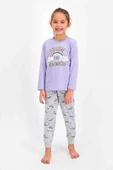 Roly Poly 2455 Kız Çocuk Follow The Rainbow Lila Uzun Kol Pijama Takımı - 2