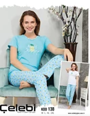 Çelebi 138 Kadın Kısa Kollu Pijama Takım - 1