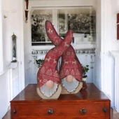 Gnome, Burnuk, Sakallı Kafadar Kar Taneleri Ahşap Dekor - 3