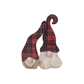 Gnome, Burnuk, Sakallı Kafadar Ekoseli Ahşap Dekor - 6