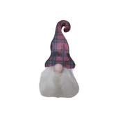 Gnome, Burnuk, Sakallı Kafadar Ekoseli Ahşap Dekor - 8