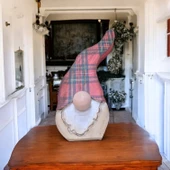 Gnome, Burnuk, Sakallı Kafadar Ekoseli Ahşap Dekor - 3