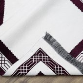 Hediyelik Çift Taraf Seccade Mor Krem 70x130 cm - 450 gr - 5