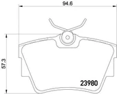 Opel Vivaro Arka Fren Balatasi (2002-2013) 1.9 DTI, 2.0 CDTI 7701050918 thumbnail 2