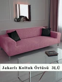 upmall Jakarlı Koltuk Örtüsü , Kanepe Örtüsü ,chester Örtüsü Koltuk Kılıfı 3 Kişilik Bir Adet - 5