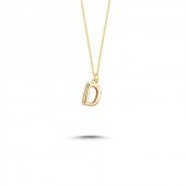 14 Ayar Altın D Harfli Kolye thumbnail 2