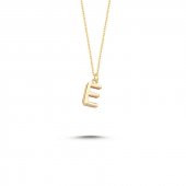 14 Ayar Altın E Harfli Kolye thumbnail 2