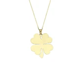 14 Ayar Altın Yonca Kolye thumbnail 5