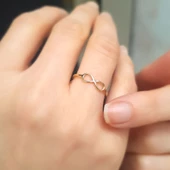 14 Ayar Altın Sonsuzluk Yüzük thumbnail 2