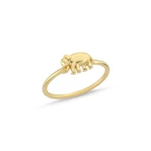 14 Ayar Altın Fil Figürlü Yüzük thumbnail 1