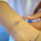 14 Ayar Altın N Harfli Bileklik thumbnail 4