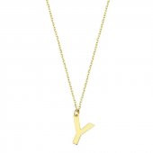 14 Ayar Altın Y Harfli Kolye thumbnail 2