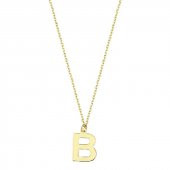 14 Ayar Altın B Harfli Kolye thumbnail 2
