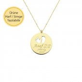 14 Ayar Altın Bebek El Ayak İzi Kolye thumbnail 1