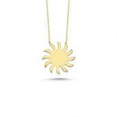 14 Ayar Altın Güneş Figürlü Kolye thumbnail 2