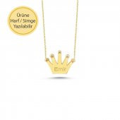 14 Ayar Altın Taç Figürlü Kolye thumbnail 1