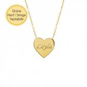 14 Ayar Altın Kalp Kolye thumbnail 1