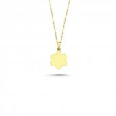 14 Ayar Altın Çiçek Figürlü Kolye thumbnail 2