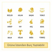 14K Altın Dikdörtgen Plaka Kolye thumbnail 9