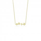 14 Ayar Altın Şans Kelebekleri Kolye thumbnail 1