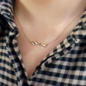 14 Ayar Altın Şans Kelebekleri Kolye thumbnail 2