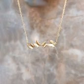 14 Ayar Altın Şans Kelebekleri Kolye thumbnail 3